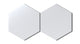 8" Hexagon Natural Press Ceramic Tile in Tin Oxide Matte