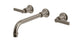Emerson Two Handle Wall Mount 10" Lavatory Faucet with Classic Lever Handles in Antique Nickel