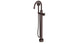 Emerson One Handle Floor Mount Gooseneck Bath Trim with Hand Shower and Defined Cross Handle in Architectural Copper