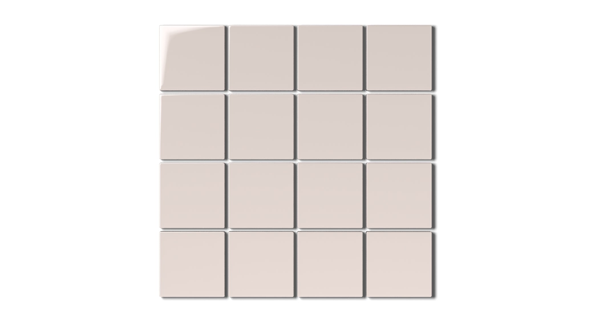 3x3 Straight Set Sheeted Natural Press Ceramic Mosaic Tile in Tyrian Purple Gloss