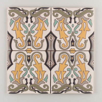 6x6 Handpainted Sample Old California #9  in Neutral Motif