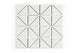 3" Triangle Sheeted - Quadrant Original Ceramic Mosaic Tile in Limewash Gloss