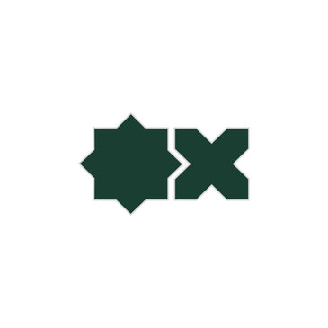 Mini Star & Cross Original Ceramic Tile in Evergreen Matte
