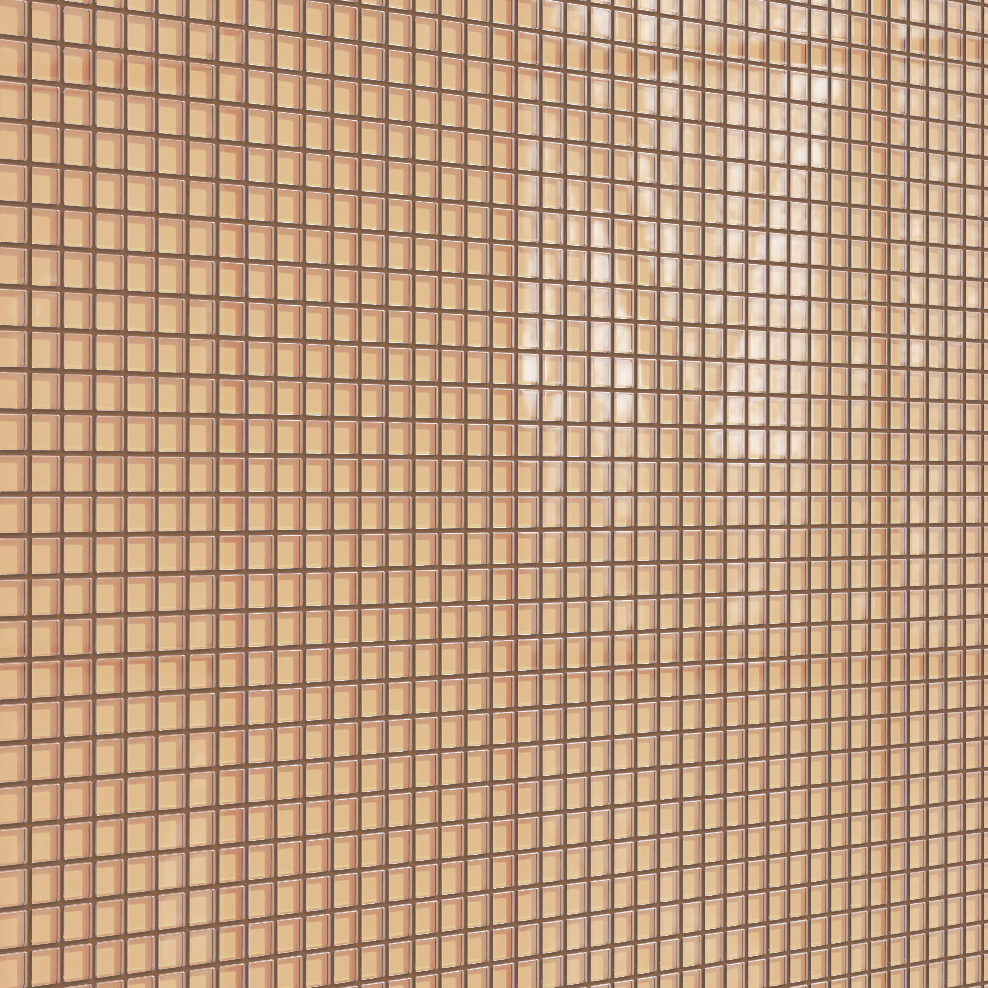 1x1 Straight Set Sheeted Glass Mosaic Tile in Carolina Wren Gloss