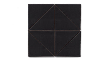 6" Triangle Original Ceramic Tile in Raven Matte