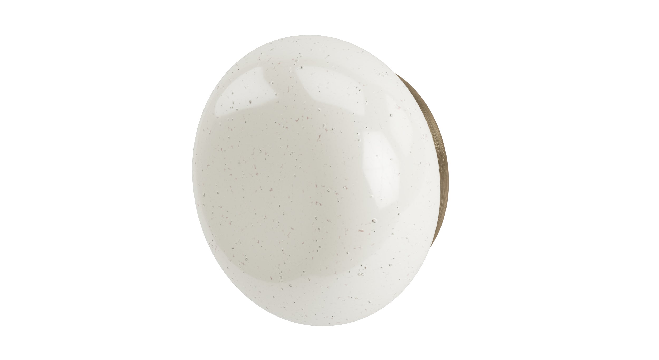 Foundry One Handle Wall Mount Diverter/Volume Control Shower Trim with Pebble Ceramic Knob Handle in Antique Brass