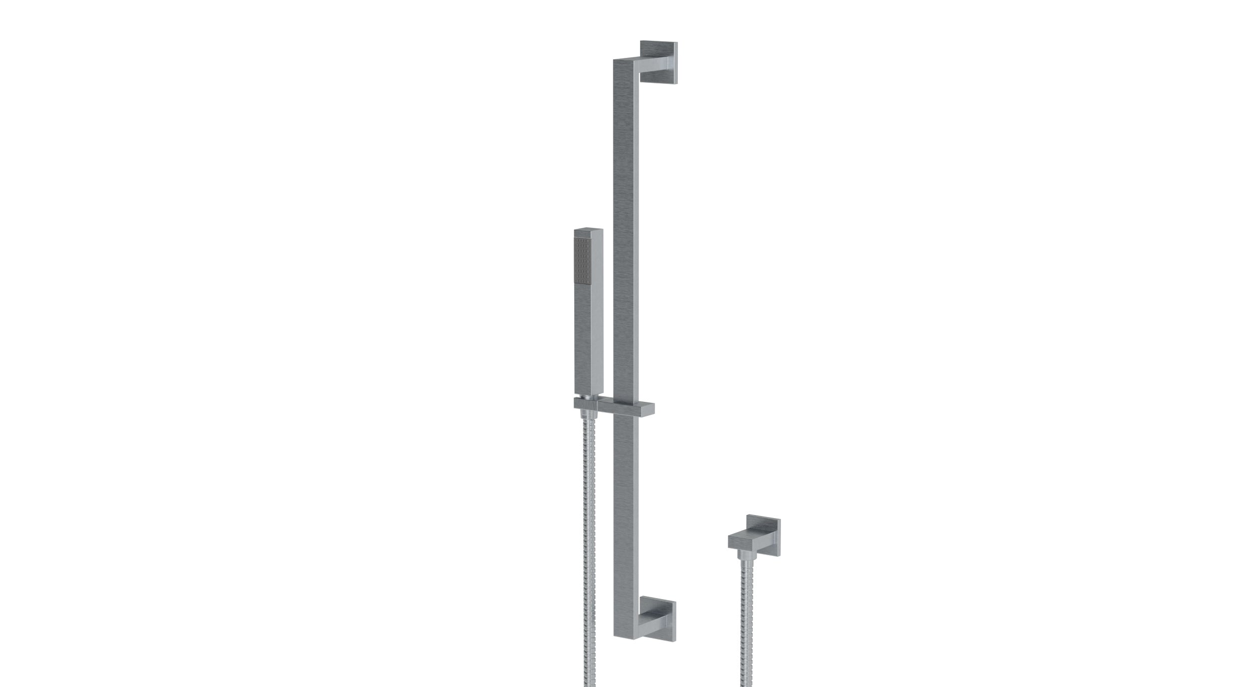 Flatiron Positioning Bar Kit - Less Hand Shower in Satin Chrome