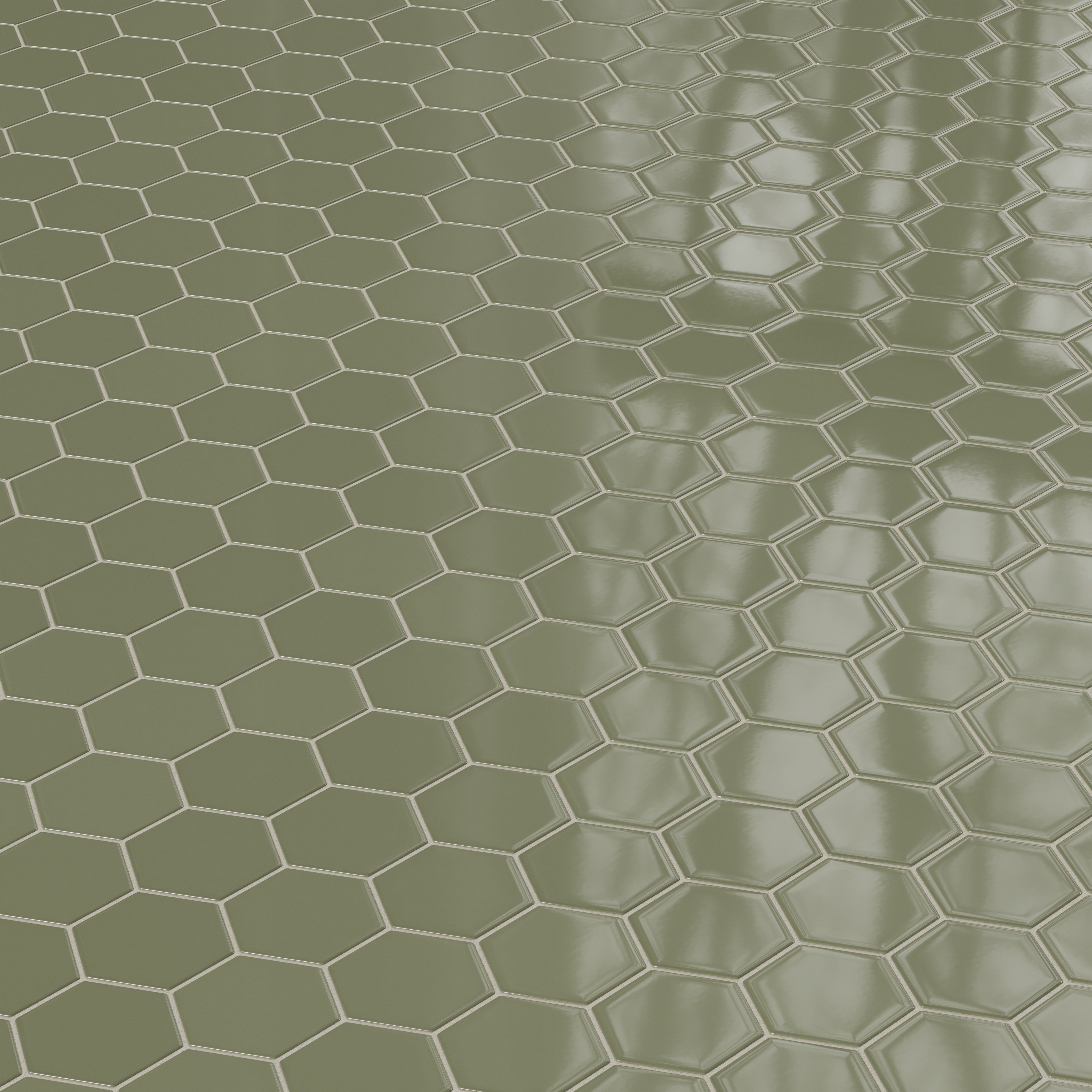 4" Hexagon Original Ceramic Tile in Peabody Gloss