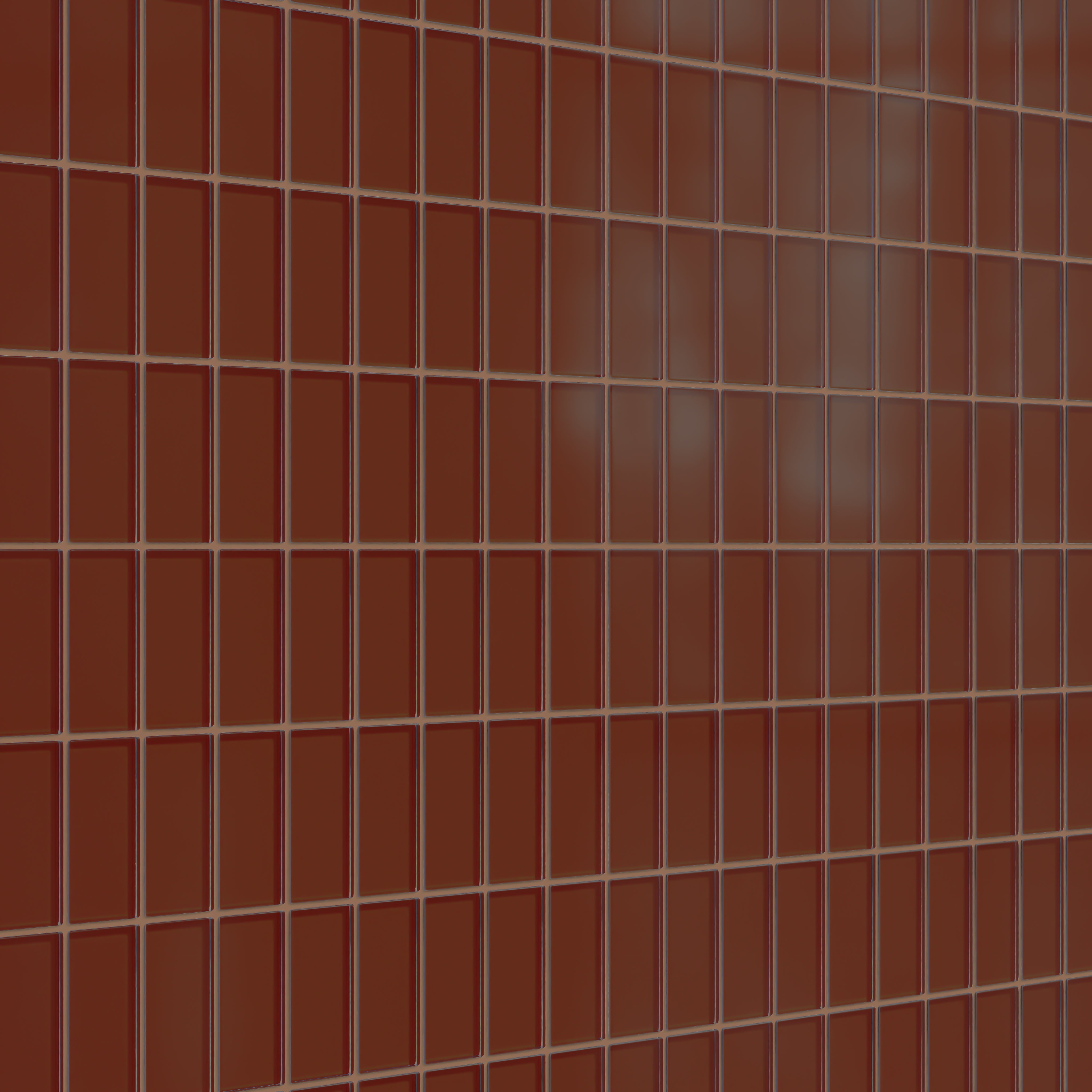 2x4 Straight Set Sheeted Glass Mosaic Tile in Pheasant Matte