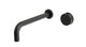 Foundry One Handle Wall Mount 10" Lavatory Faucet with Barrel Knob Handle in Oil Rubbed Bronze
