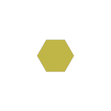 4" Hexagon Original Ceramic Tile in Palm Tree Matte