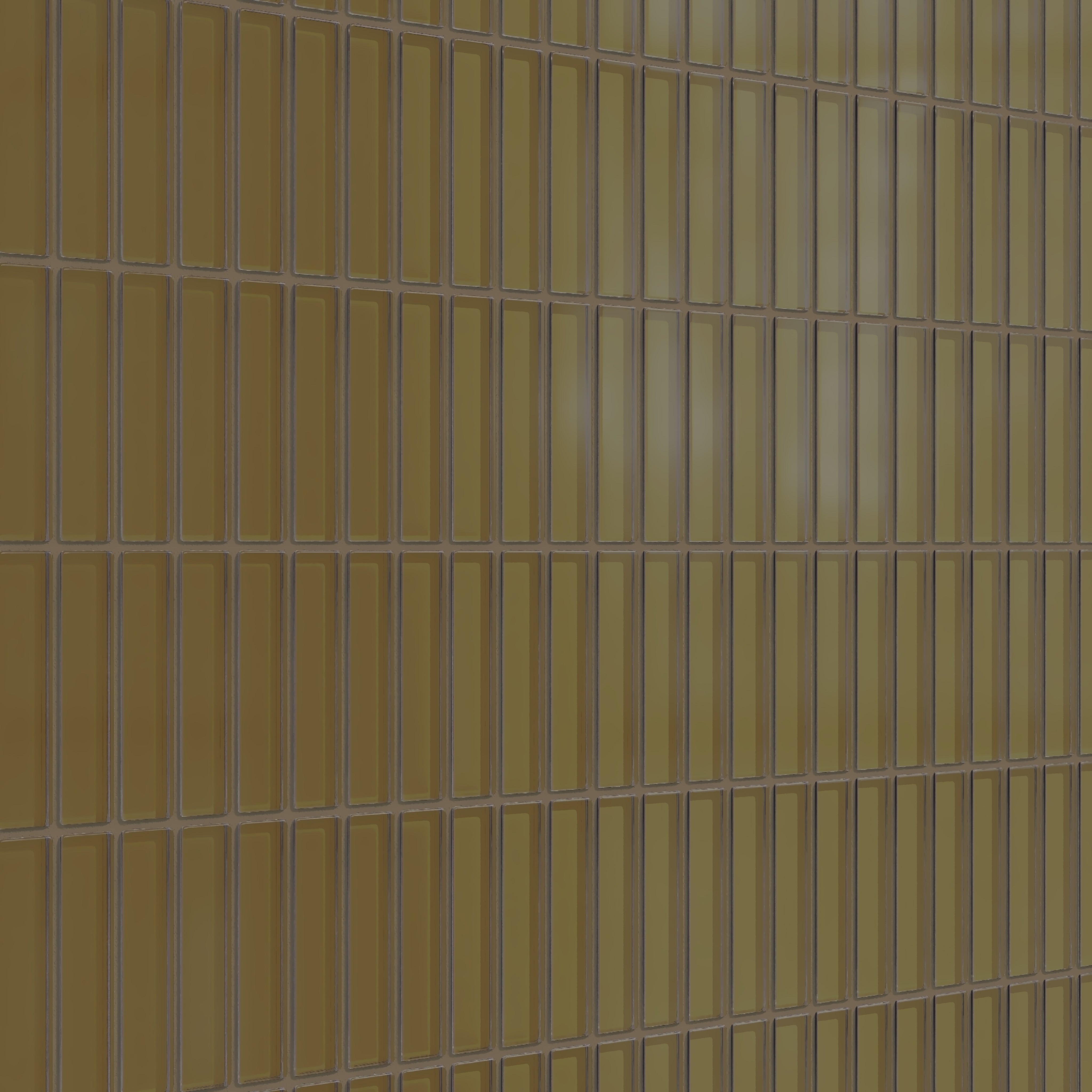 1x4 Straight Set Sheeted Glass Mosaic Tile in Merlin Matte