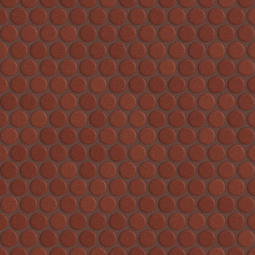 Penny Round Sheeted Original Ceramic Mosaic Tile in Antique