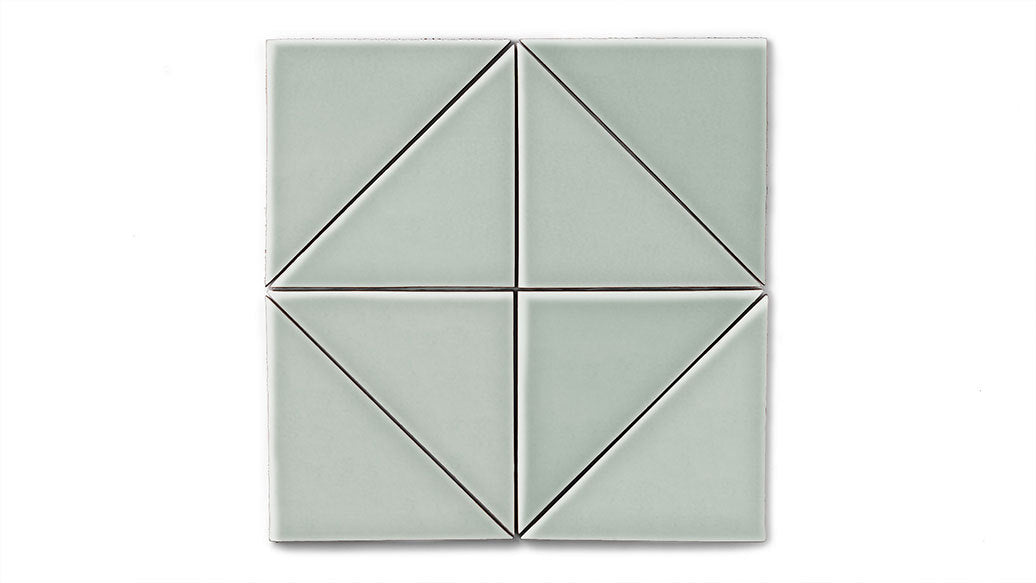 6" Triangle Original Ceramic Tile in Overcast Gloss