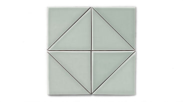 6" Triangle Original Ceramic Tile in Overcast Gloss