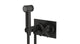 Contour One Handle Wall Mount Bidet Trim with Soft Cross Handle in Blackened Nickel