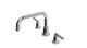 Emerson Two Handle Deck Mount Squaretop Bath Trim with Classic Lever Handles in Polished Chrome