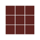 3x3 Straight Set Sheeted Original Ceramic Mosaic Tile in Vintage Leather Gloss