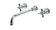 Emerson Two Handle Wall Mount 12" Lavatory Faucet with Defined Cross Handles in Polished Chrome