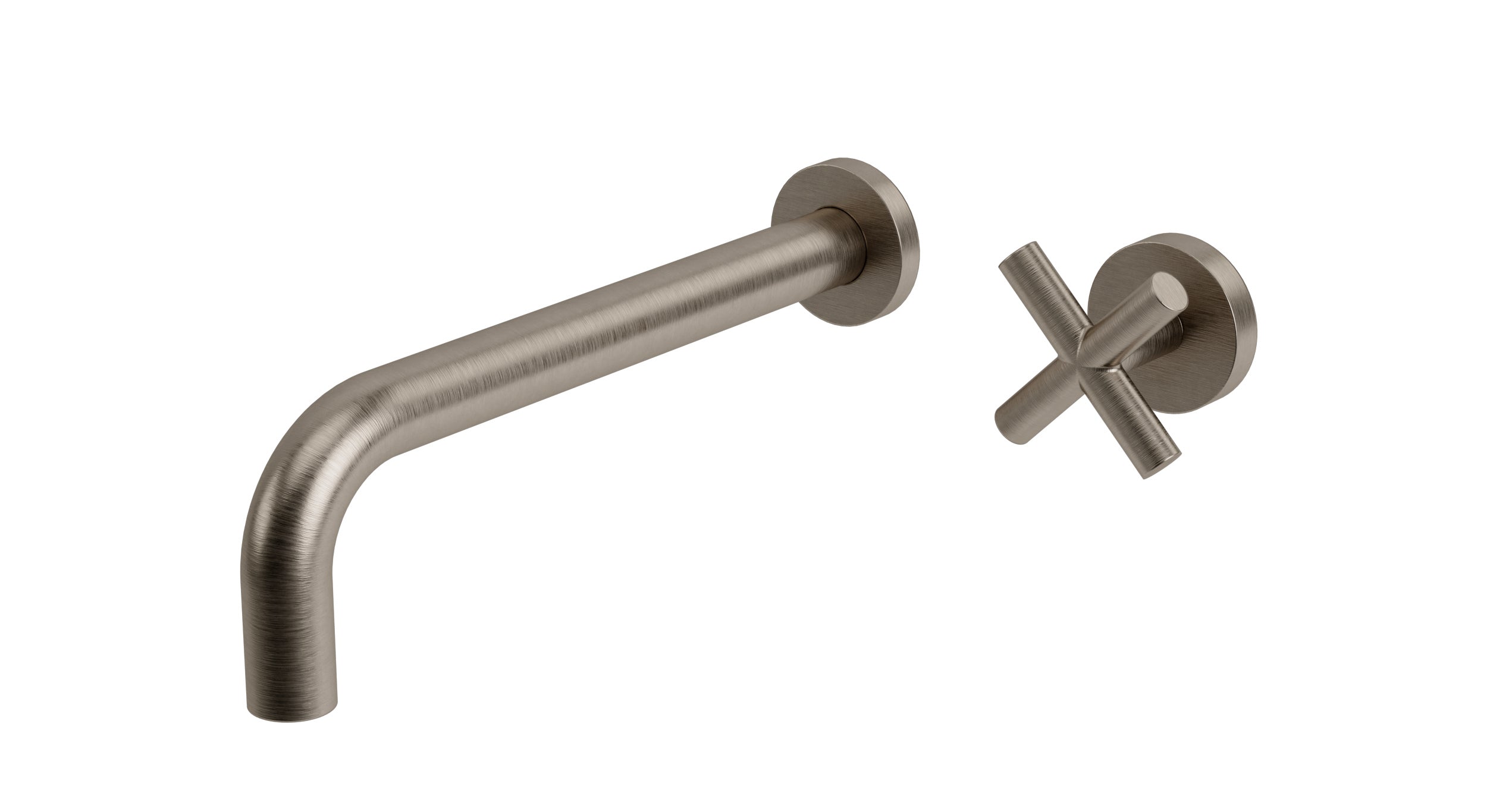 Contour One Handle Wall Mount 10" Lavatory Faucet with Soft Cross Handle