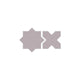Mini Star & Cross Original Ceramic Tile in Dust Storm Matte