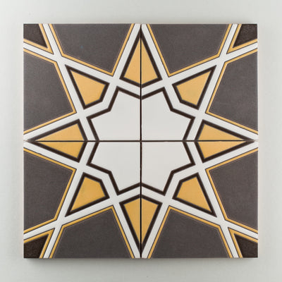 8x8 Handpainted Sample Padma  in Warm Motif