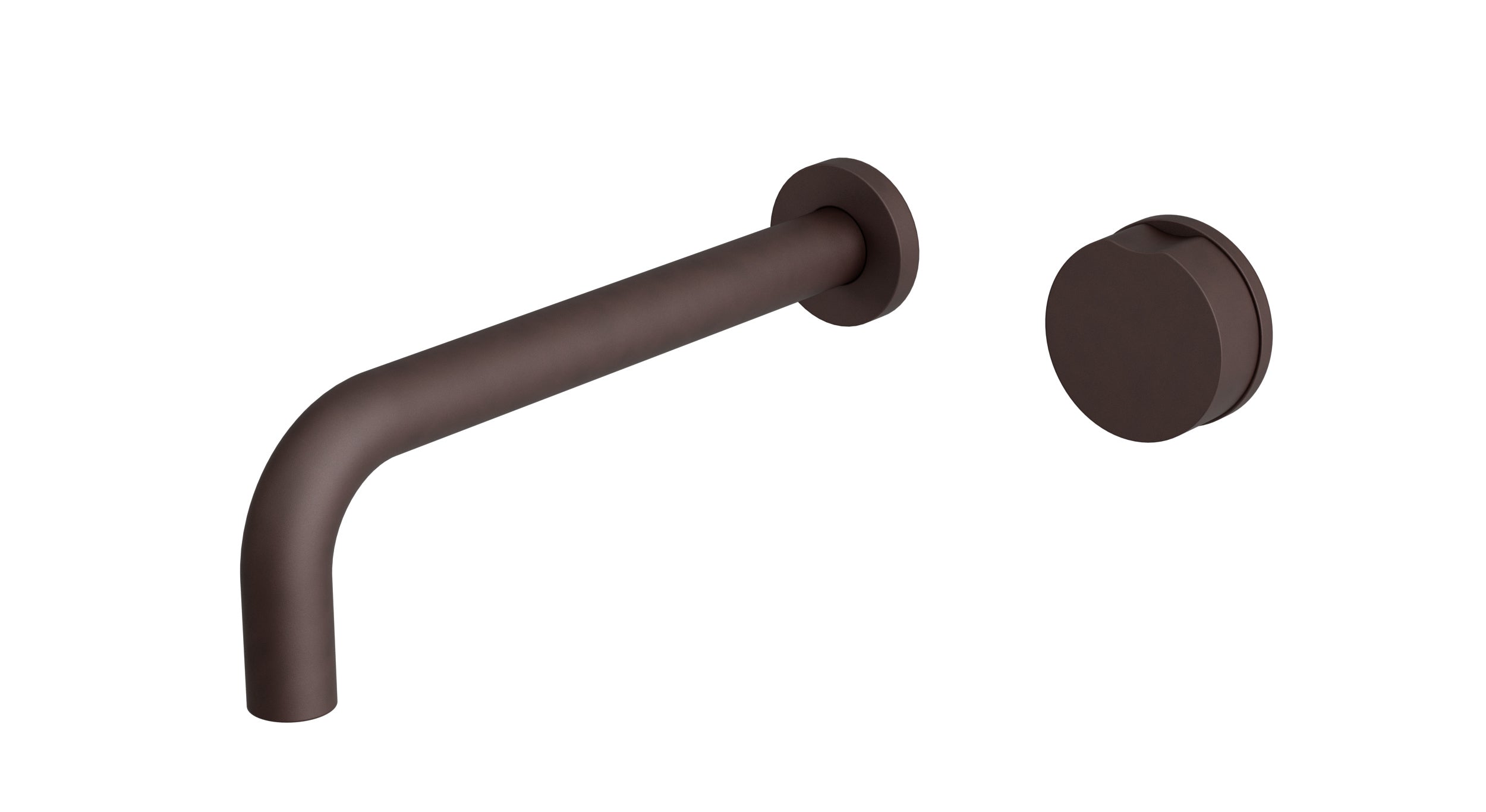 Foundry One Handle Wall Mount 10" Lavatory Faucet with Barrel Knob Handle in Architectural Copper