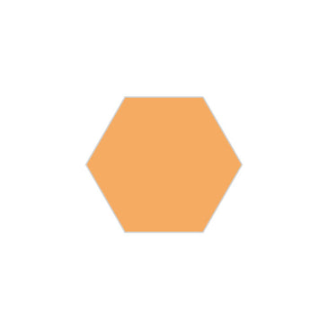 6" Hexagon Original Ceramic Tile in Koi Matte