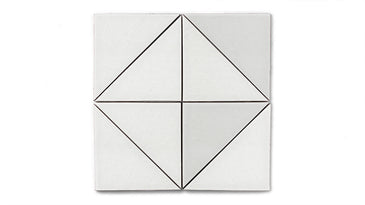6" Triangle Original Ceramic Tile in Frost Gloss