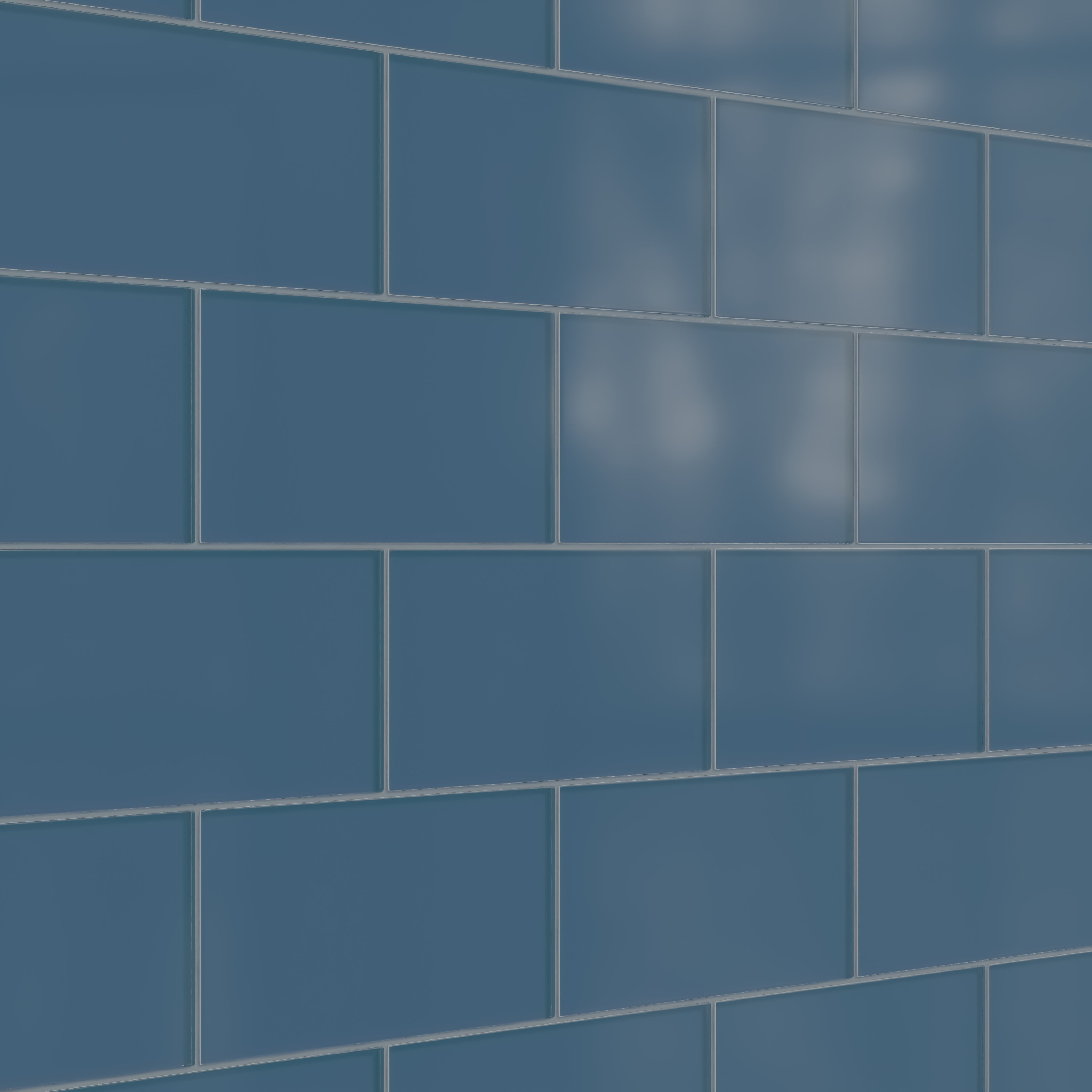 6x12 Glass Tile in Blue Jay Matte