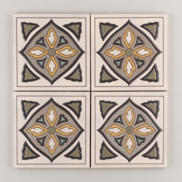 6x6 Handpainted Sample Old California #2  in Neutral Motif