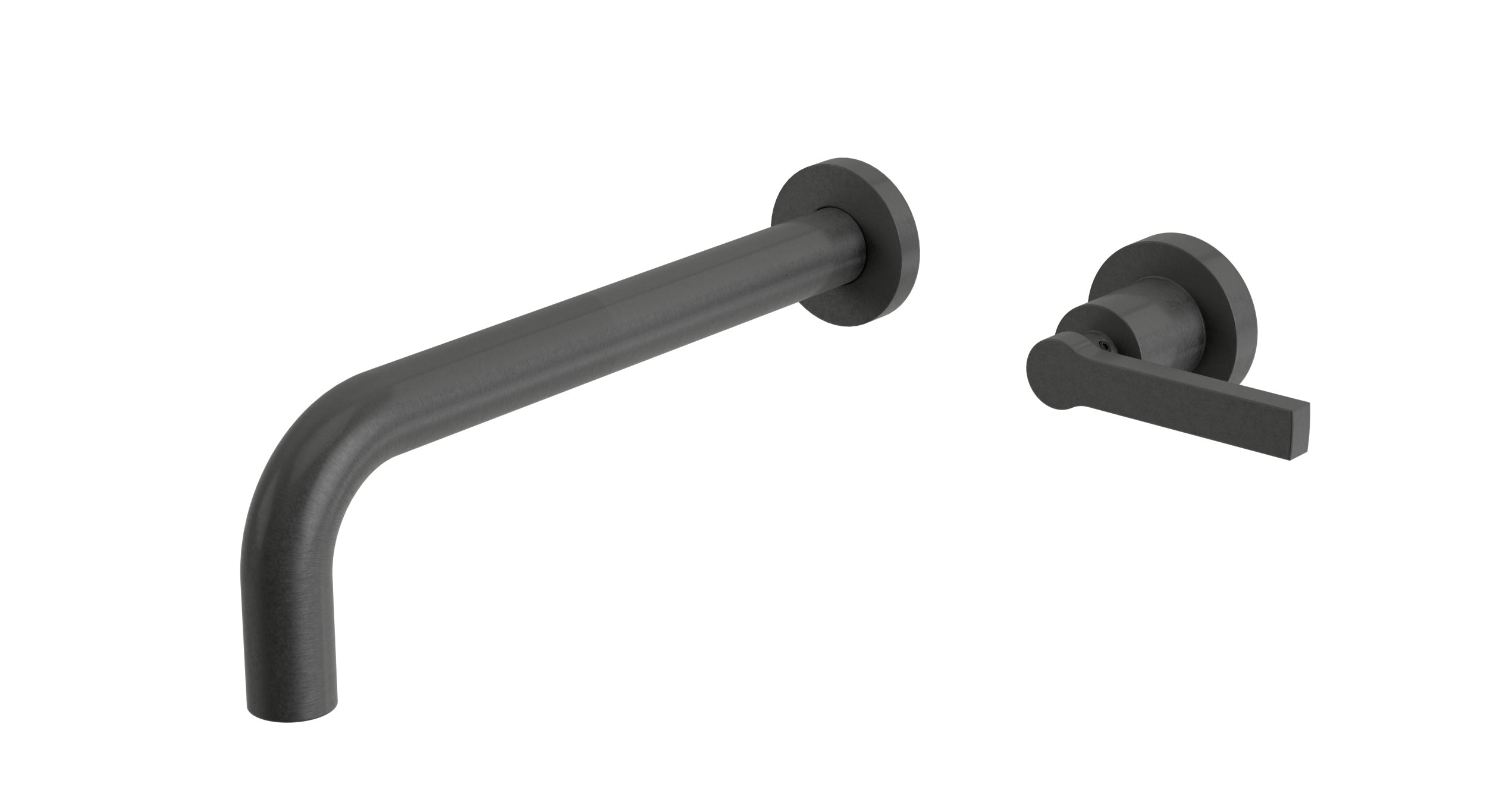 Flatiron One Handle Wall Mount 10" Lavatory Faucet with Linear Lever Handle in Blackened Nickel