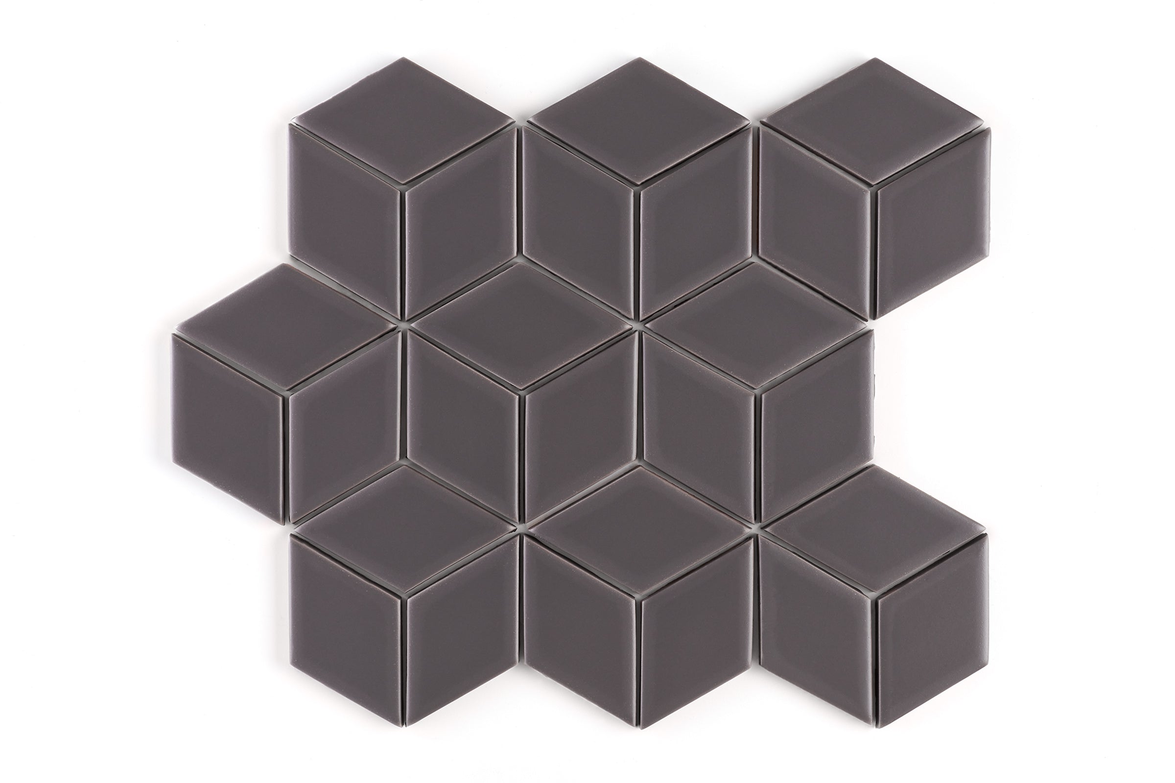 Small Diamond Sheeted - Escher Original Ceramic Mosaic Tile in Kalamata Matte