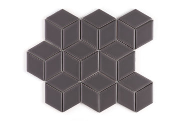 Small Diamond Sheeted - Escher Original Ceramic Mosaic Tile in Kalamata Matte