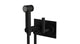 Contour One Handle Wall Mount Bidet Trim with Soft Lever Handle in Matte Black