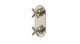 Contour Two Handle Wall Mount Shower Trim with Soft Cross Handles in French Nickel