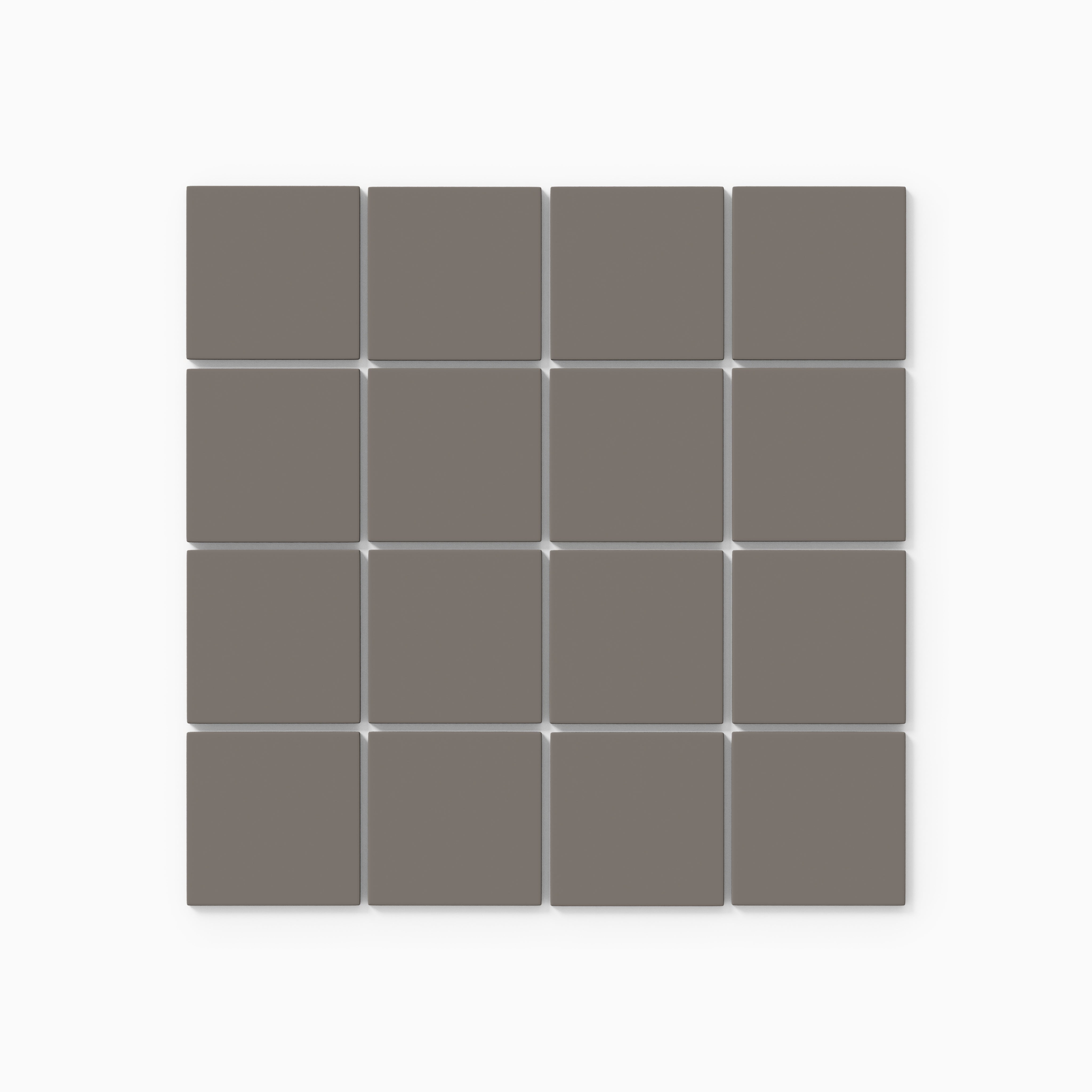 3x3 Straight Set Sheeted Natural Press Ceramic Mosaic Tile in Timberline Matte
