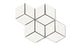 Small Diamond Sheeted - Escher Original Ceramic Mosaic Tile in Calcite Matte