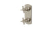 Emerson Two Handle Wall Mount Shower Trim with Defined Cross Handles in Satin Nickel