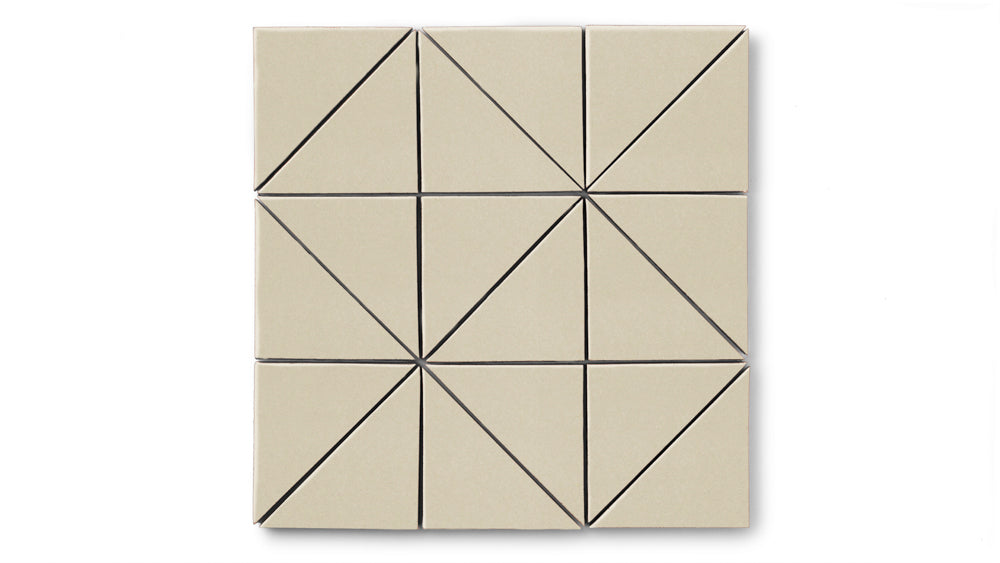 4" Triangle Original Ceramic Tile in Dolomite Matte