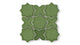 Mini Star & Cross Original Ceramic Tile in Kelp Gloss