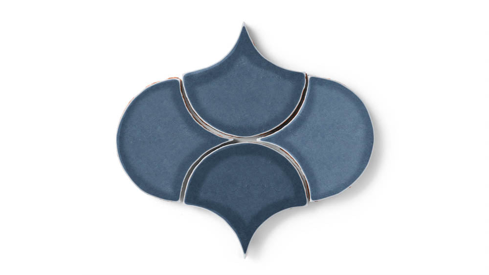Ogee Drop Original Ceramic Tile in Slate Blue Gloss