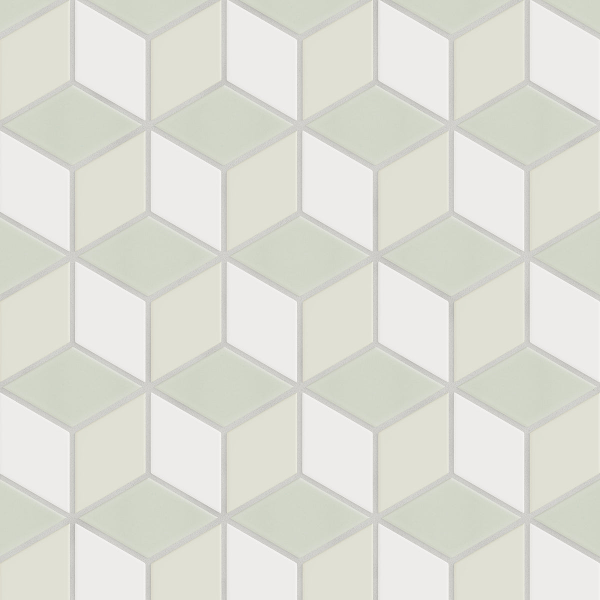 Overcast, Calcite & Limewash Escher Small Diamond Sheeted - Escher ...