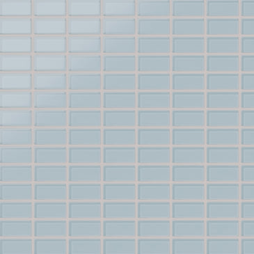 1x2 Straight Set Sheeted Glass Mosaic Tile in Partridge Matte
