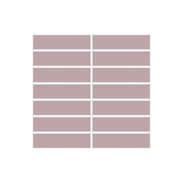 1x4 Straight Set Sheeted Original Ceramic Mosaic Tile in Painted Sky Matte