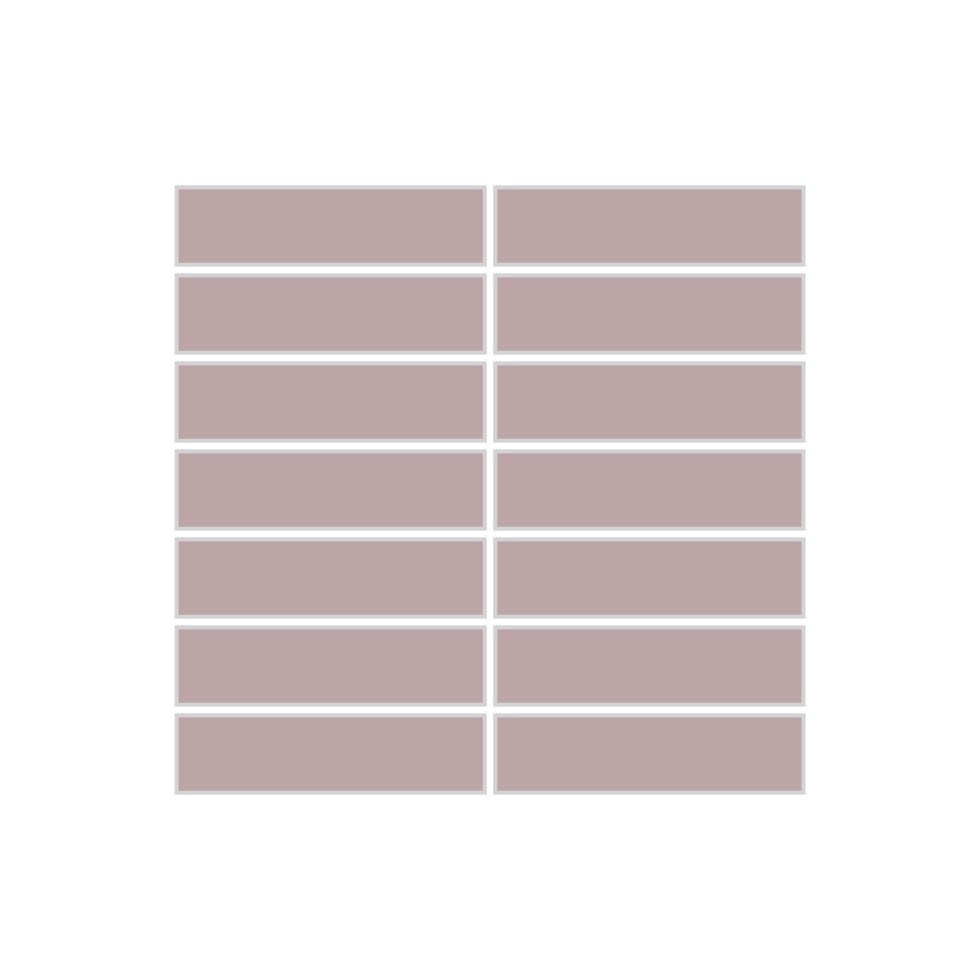 1x4 Straight Set Sheeted Original Ceramic Mosaic Tile in Painted Sky Matte