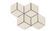Small Diamond Sheeted - Escher Original Ceramic Mosaic Tile in Ivory Matte