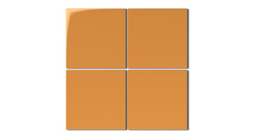 6x6 Natural Press Ceramic Tile in Yellow Ochre Gloss
