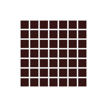 1x1 Straight Set Sheeted Original Ceramic Mosaic Tile in Garnet Matte