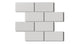 2x4 Half Offset Sheeted Natural Press Ceramic Mosaic Tile in Cloud Cover Matte